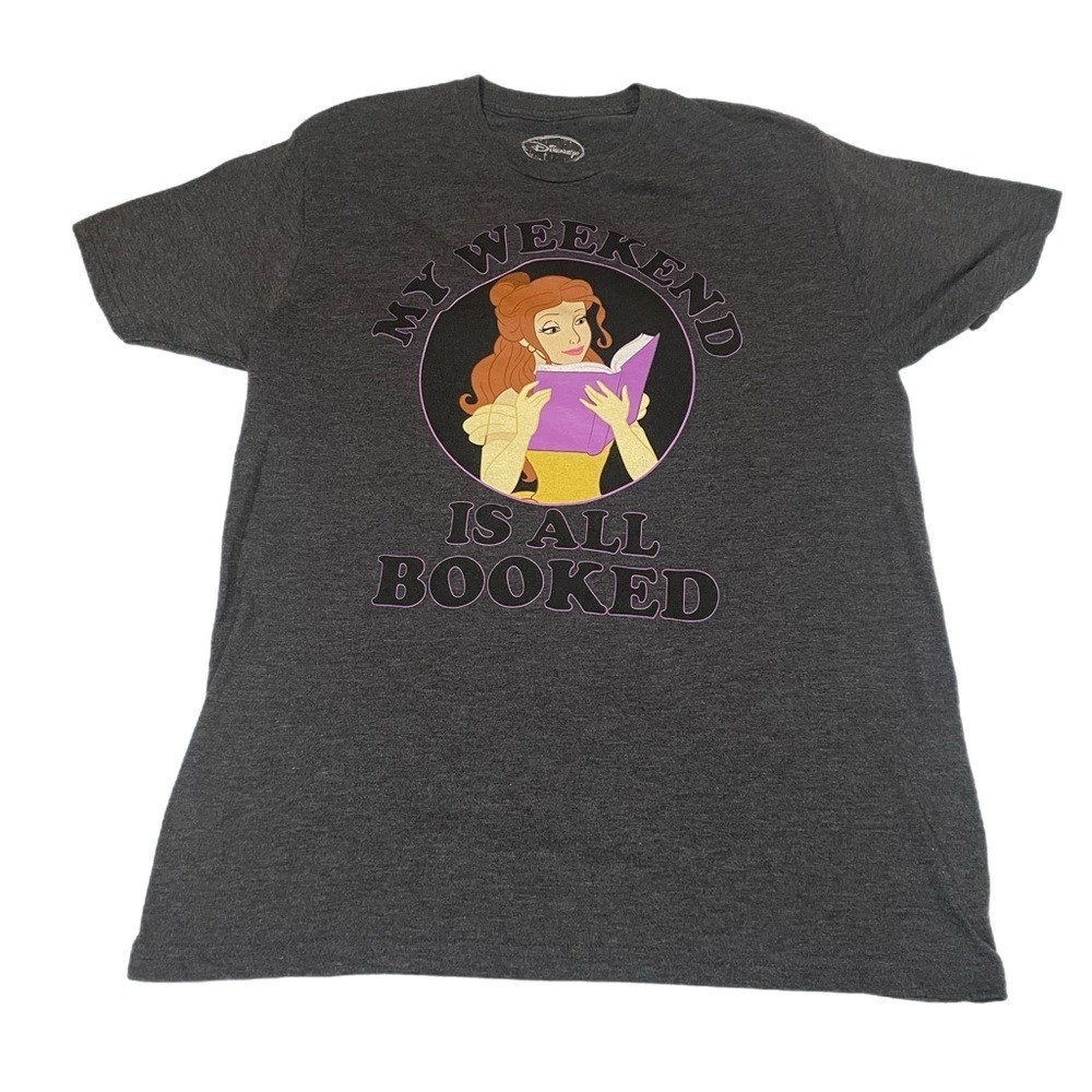 Disney graphic tee featuring Belle on a gray shirt. Size L YY